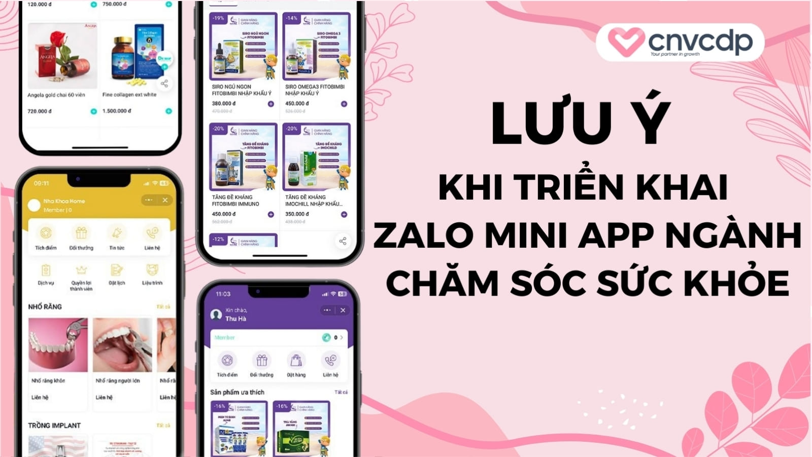 Luu y khi trien khai Zalo Mini App nganh cham soc suc khoe