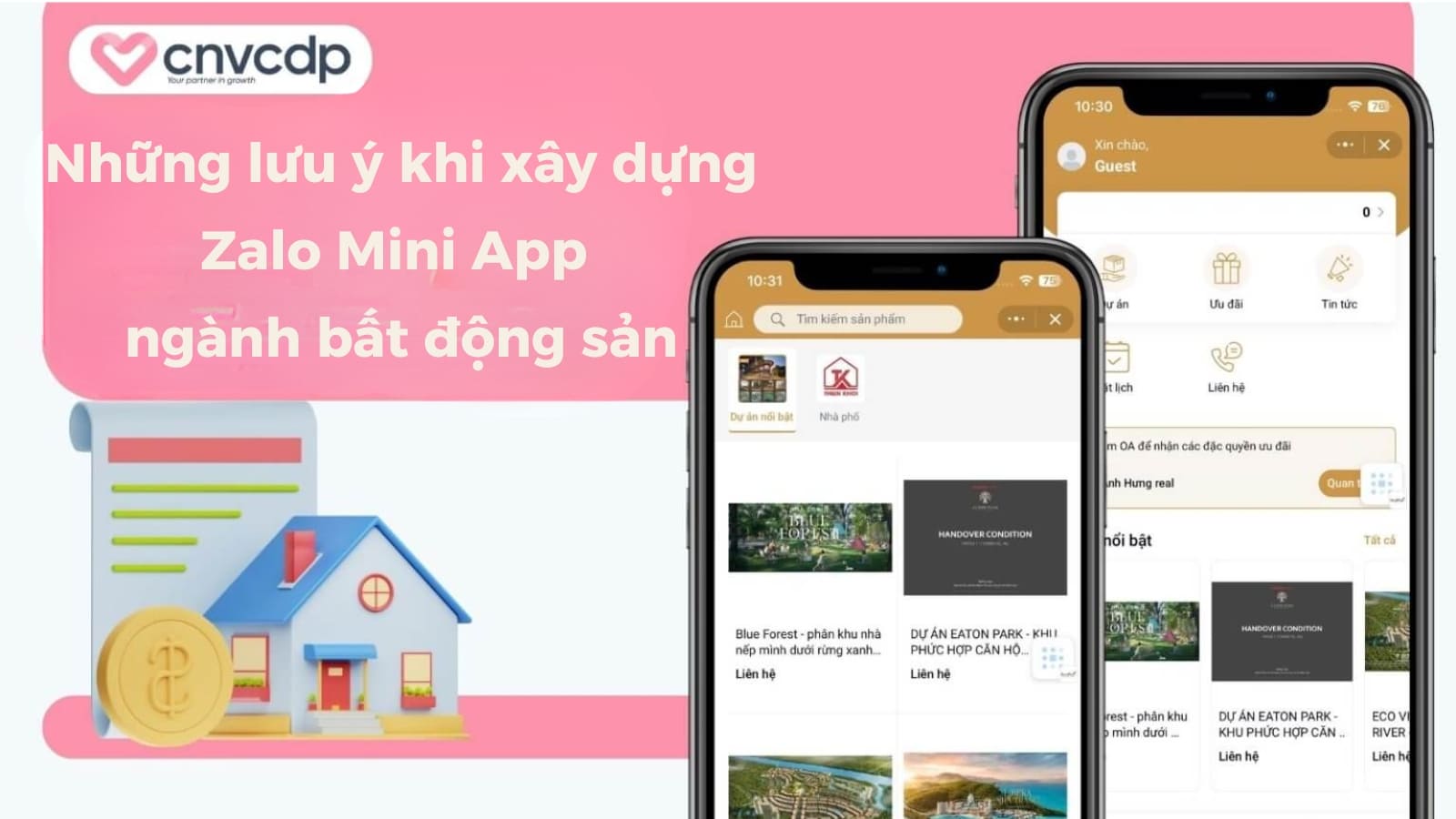 Nhung luu y khi xay dung Zalo Mini App nganh bat dong san