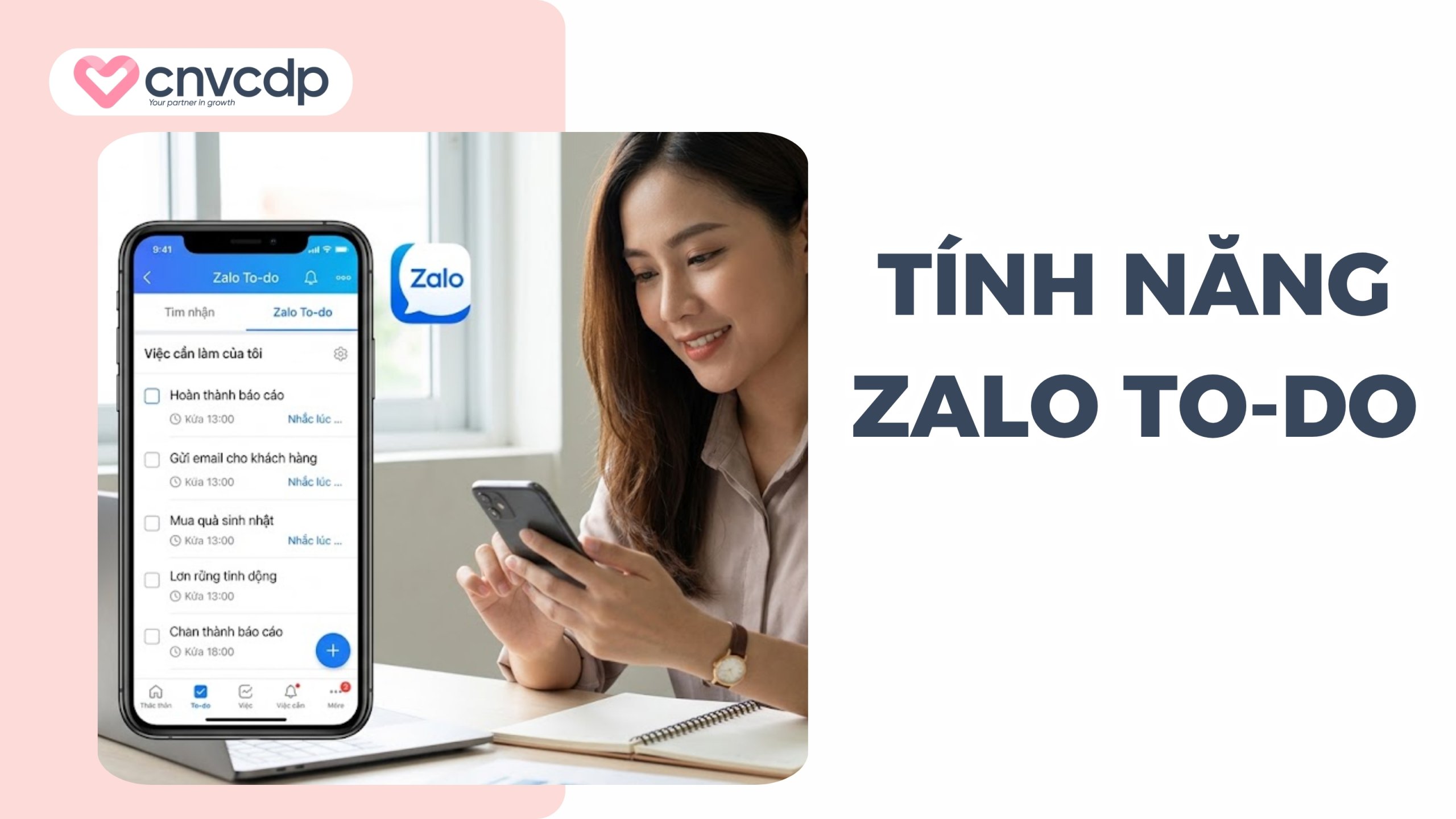 5 tính năng cốt lõi của Zalo To-Do