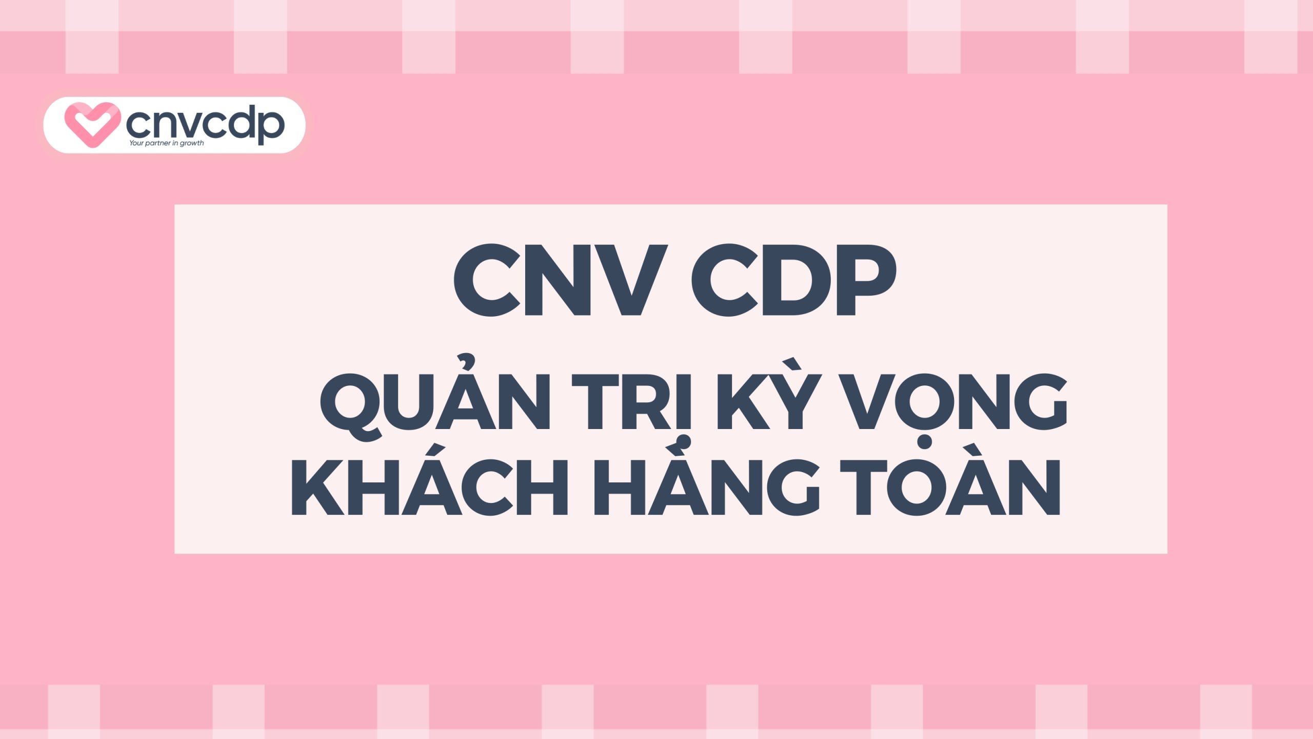 Giải pháp quản trị kỳ vọng khách hàng toàn diện từ CNV CDP