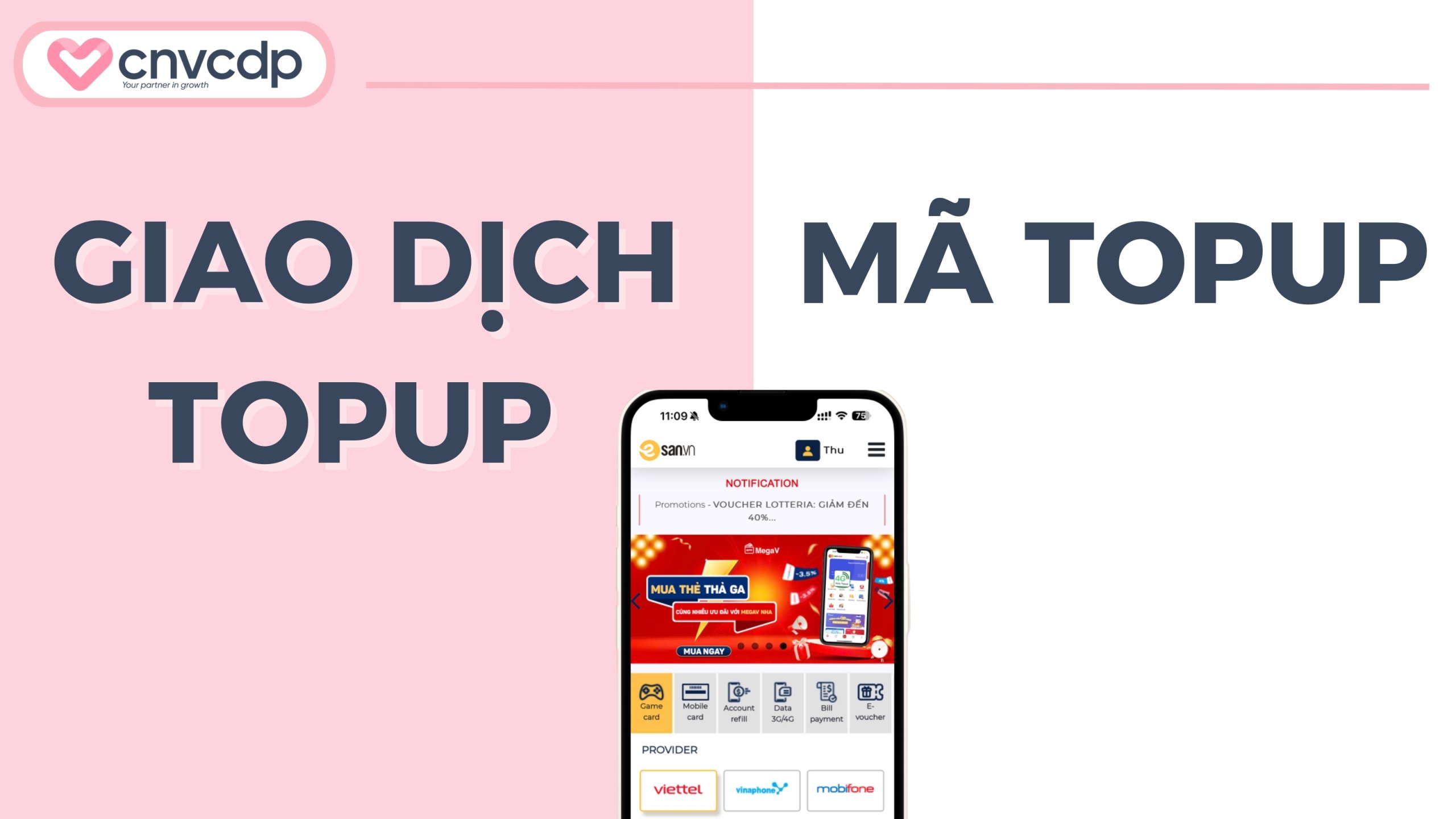 Giao dịch Topup và mã Topup hoạt động như thế nào