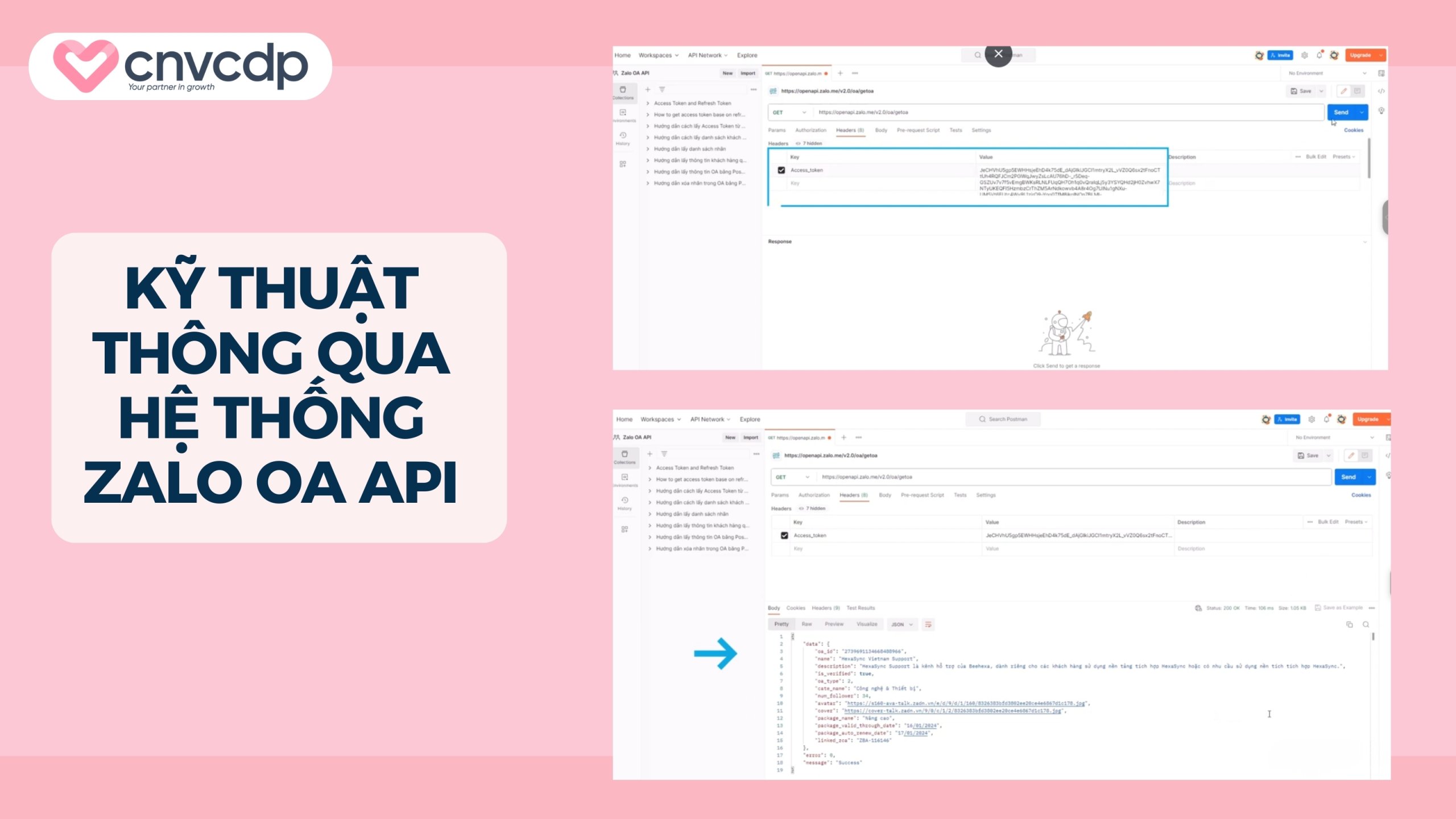 Kỹ thuật trích xuất dữ liệu thông qua hệ thống Zalo OA API