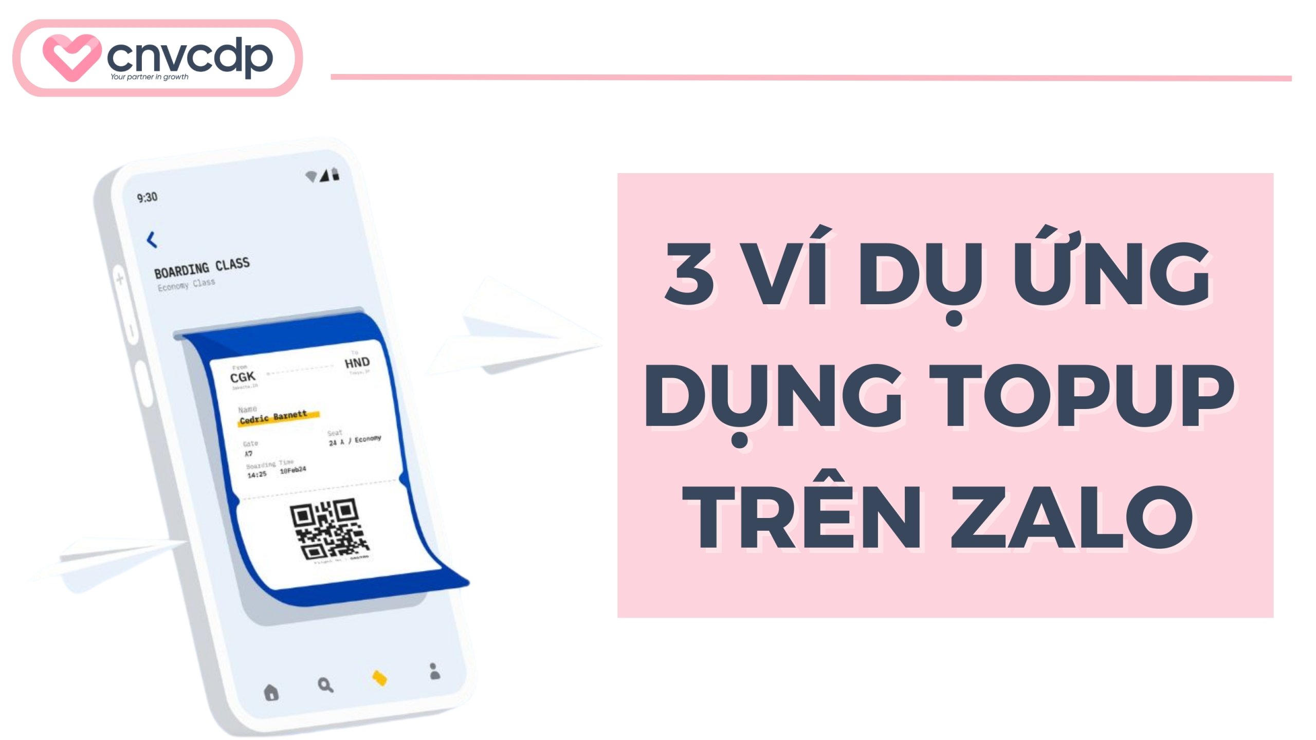 Ví dụ 3 kịch bản ứng dụng Topup trên Zalo