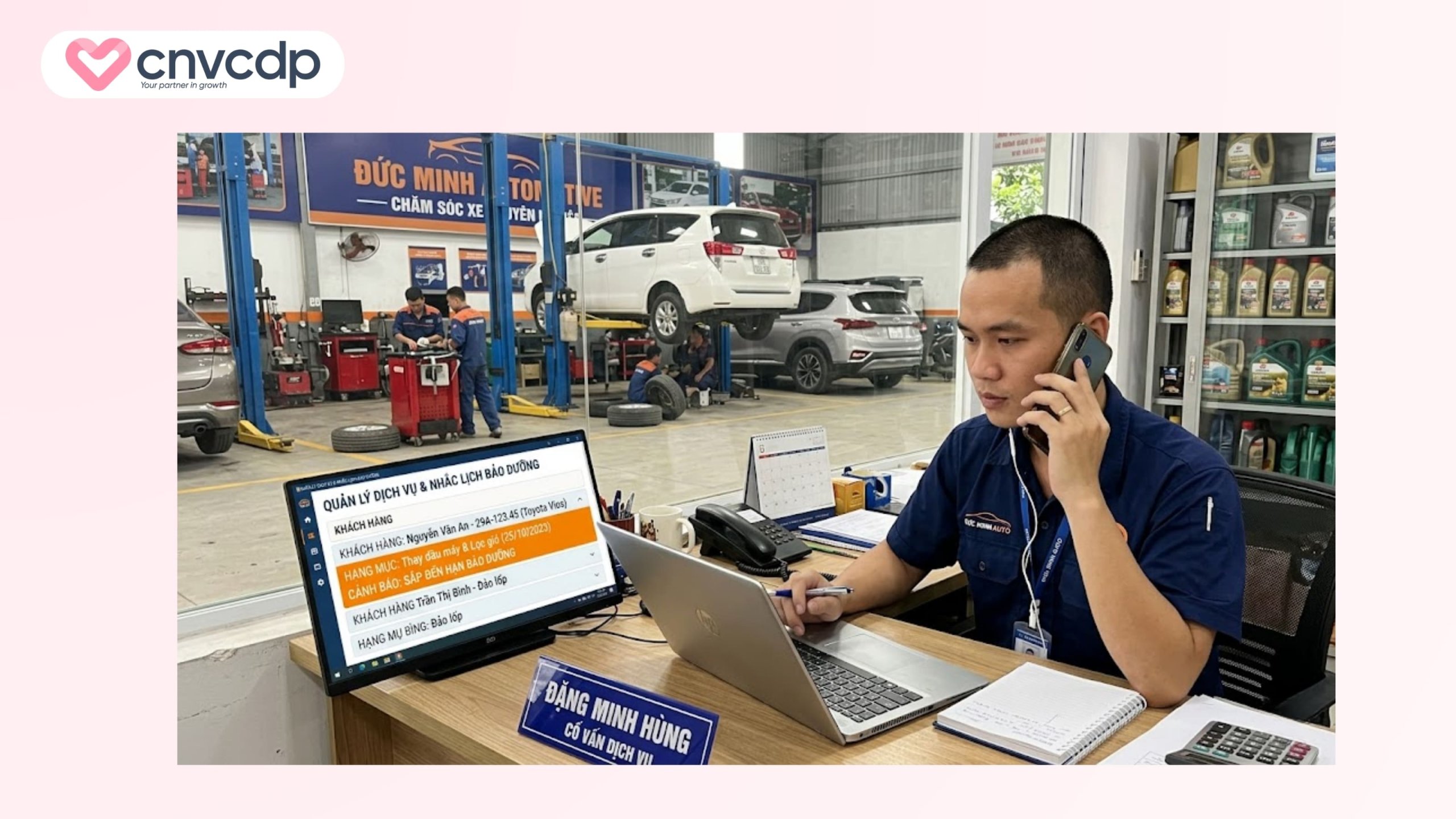 Chủ động nhắc lịch và cảnh báo tình trạng xe
