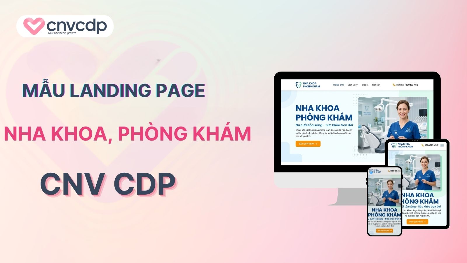 mẫu landing page nha khoa phòng khám