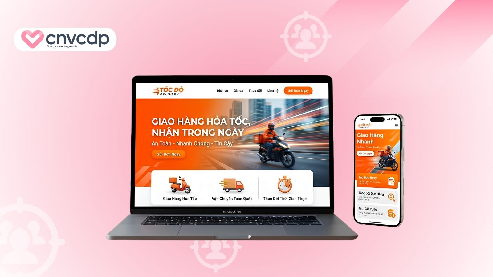 giao dien landing page giao hang nhanh 