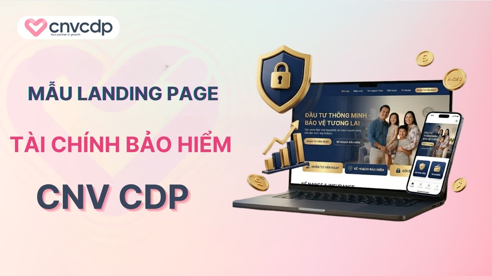 Mẫu Landing Page tài chính bảo hiểm 