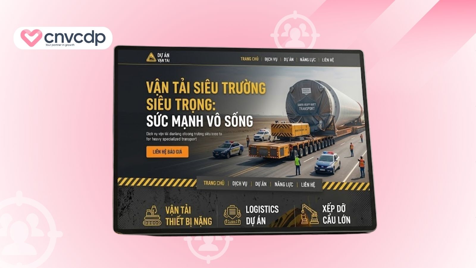 mau landing page van tai hang nang