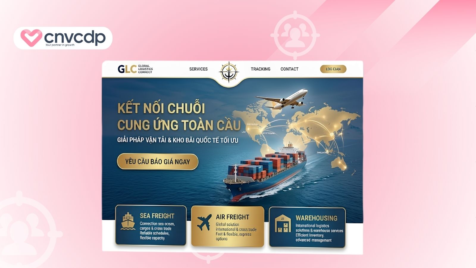 mau landing page van tai quoc te 