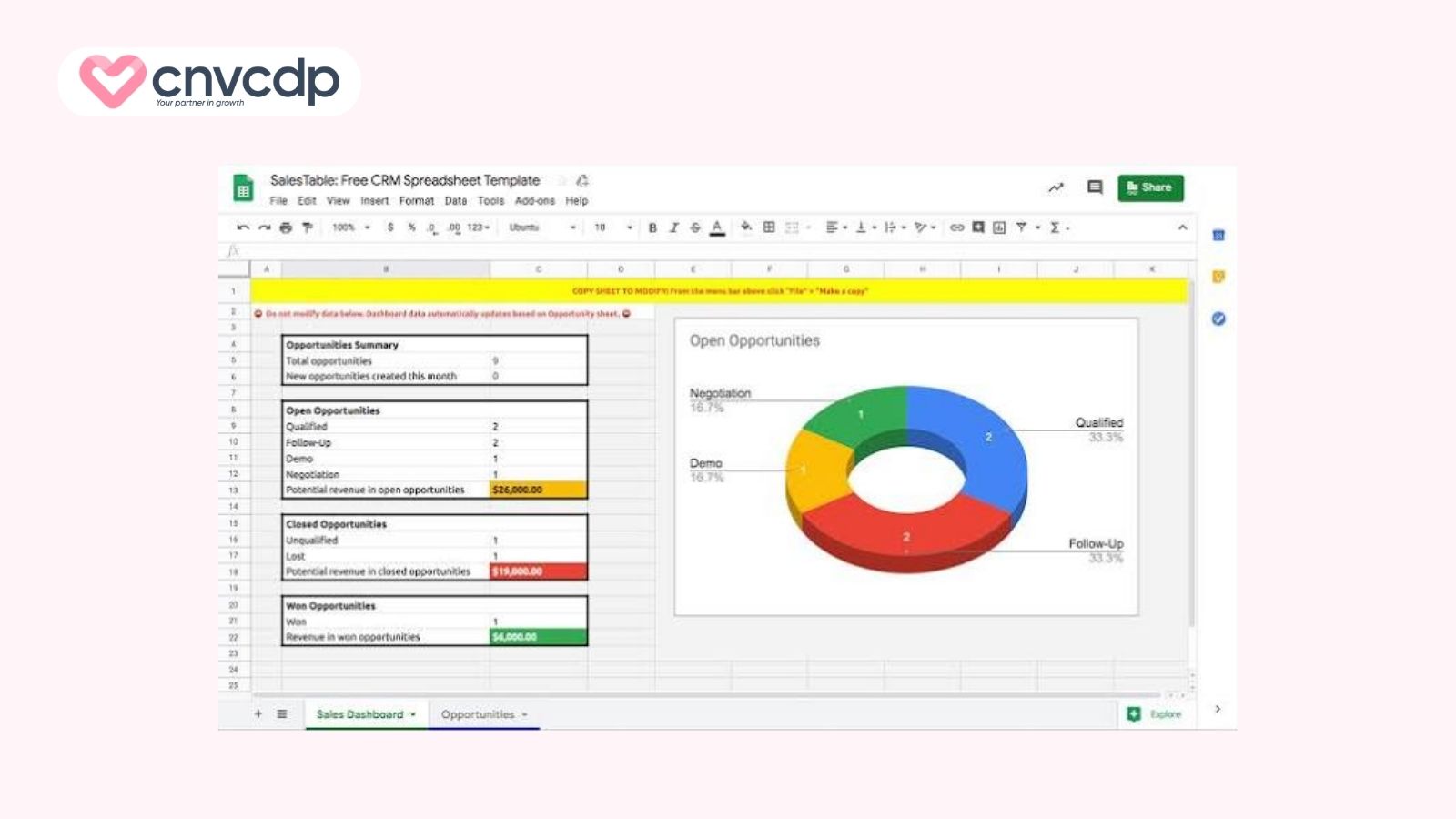 Cách tạo CRM Google Sheet từ A-Z đơn giản cho người mới 8 Mau CRM Google Sheet tong quan