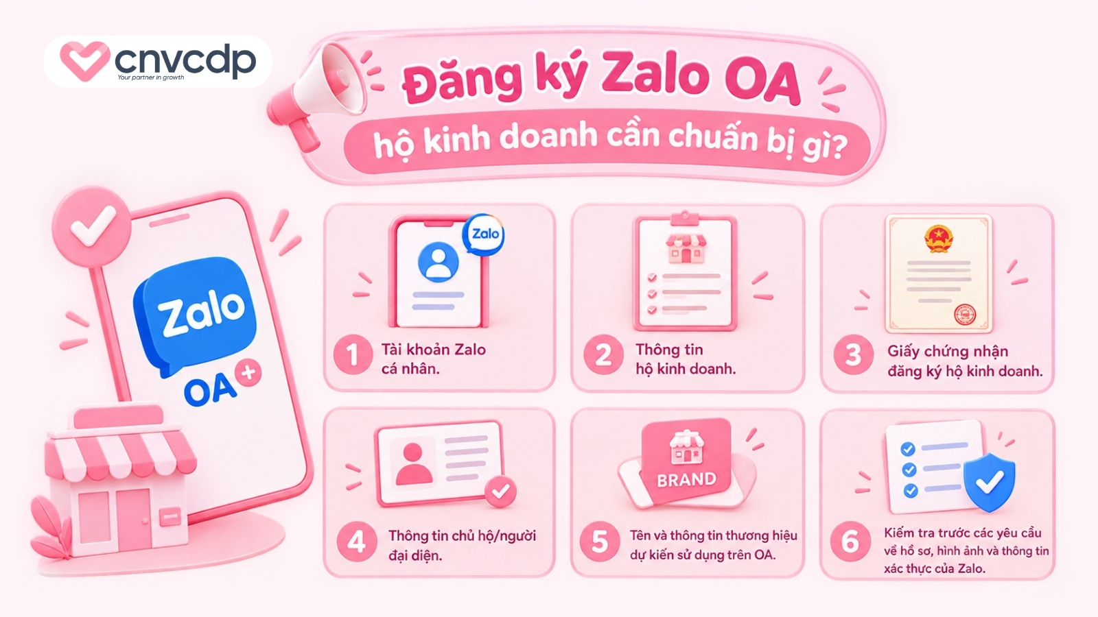 Đăng ký Zalo OA hộ kinh doanh cần chuẩn bị gì
