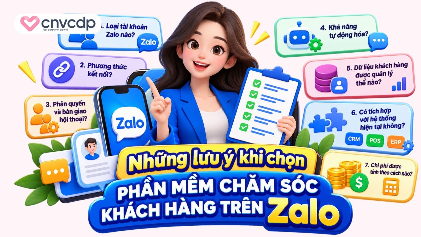 Những lưu ý khi chọn phần mềm chăm sóc khách hàng trên Zalo