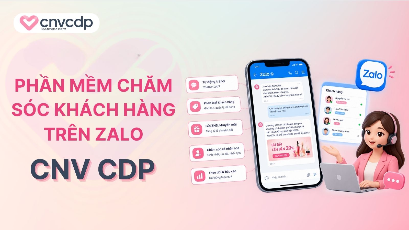 Phần mềm chăm sóc khách hàng trên Zalo