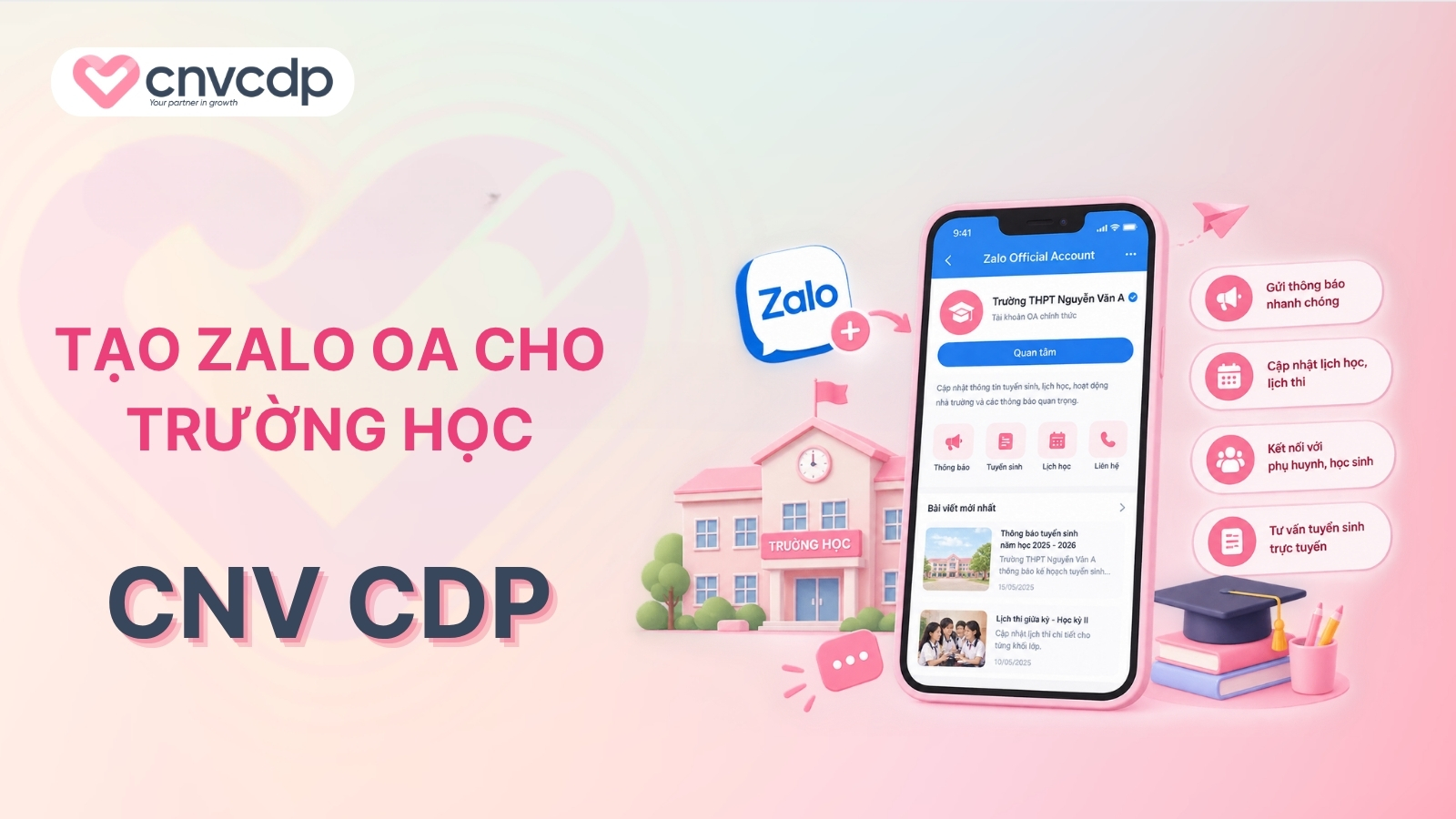 Tạo Zalo OA cho trường học