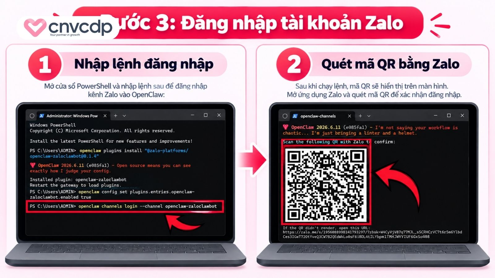 Bước 3: Đăng nhập Zalo bằng mã QR
