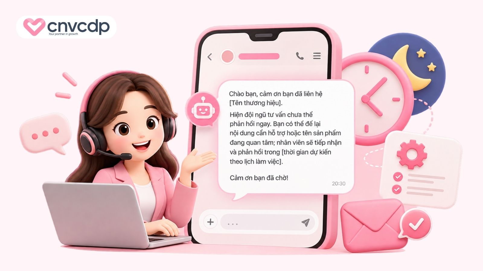 Kịch bản chào hỏi và phản hồi tự động