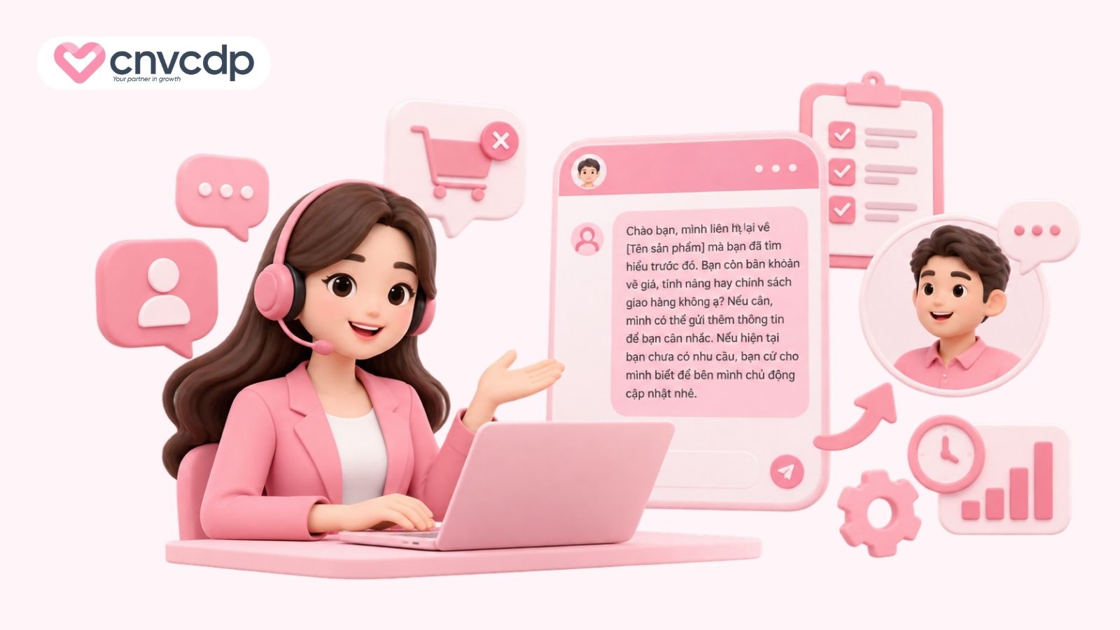 Kịch bản theo dõi khách hàng chưa chốt đơn
